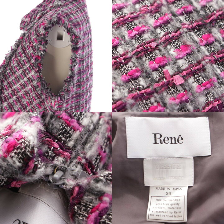 楽天市場】【ルネ】Rene 21年 TISSUE ツイードノースリーブ ハーフ  