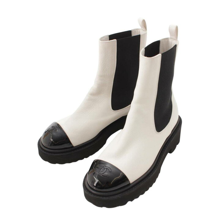 楽天市場】【シャネル】Chanel ココマーク パテントレザー サイドゴア  