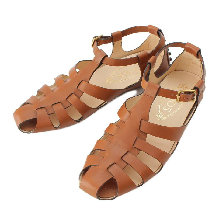 楽天市場】【トッズ】Tods レザー ストラップ グルカサンダル 