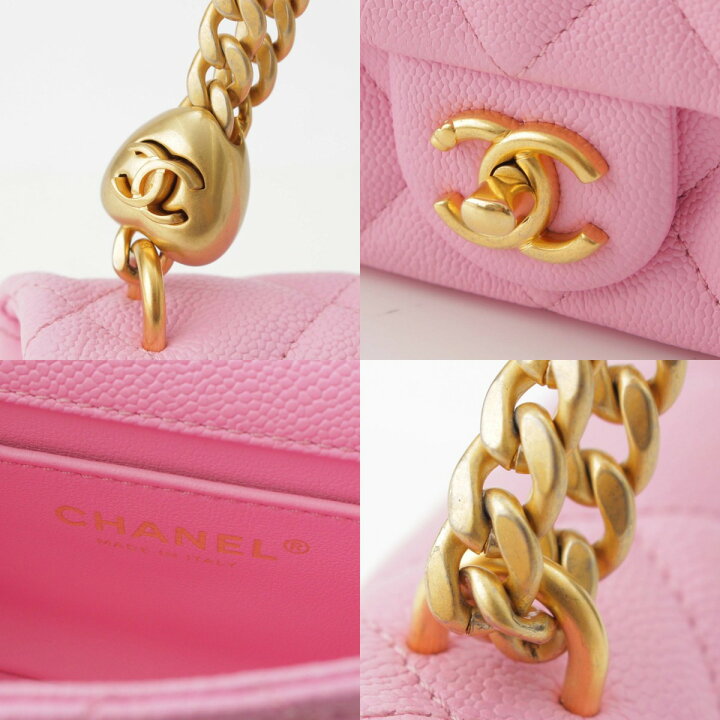 楽天市場】【シャネル】Chanel ミニマトラッセ17 キャビアスキン  
