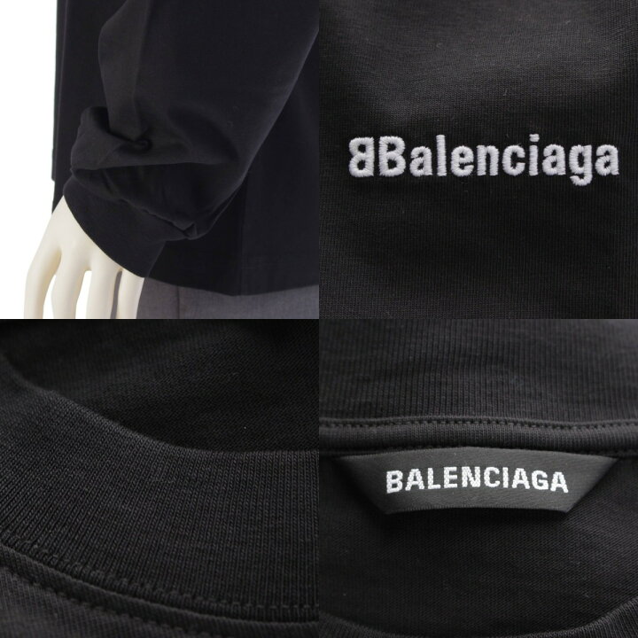 楽天市場】バレンシアガ BALENCIAGA 21年 ロゴ刺繍 長袖Tシャツ 