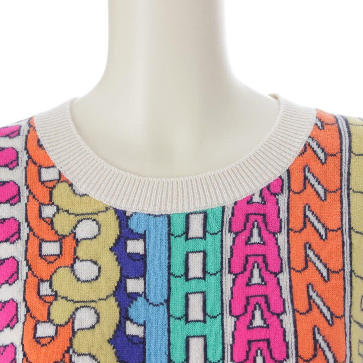 楽天市場】シャネル CHANEL カシミヤ ココマーク ロゴ ジャガード 長袖 