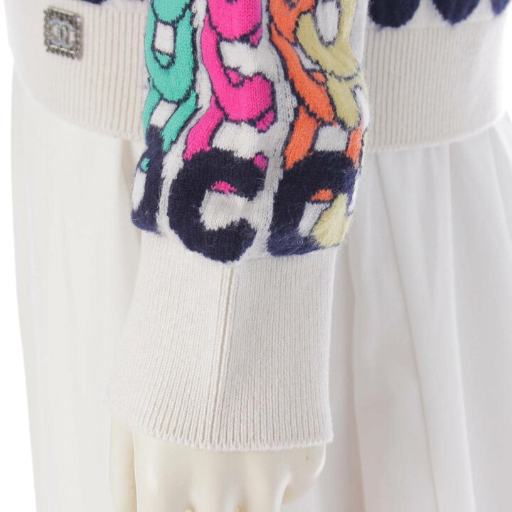 楽天市場】シャネル CHANEL カシミヤ ココマーク ロゴ ジャガード 長袖 