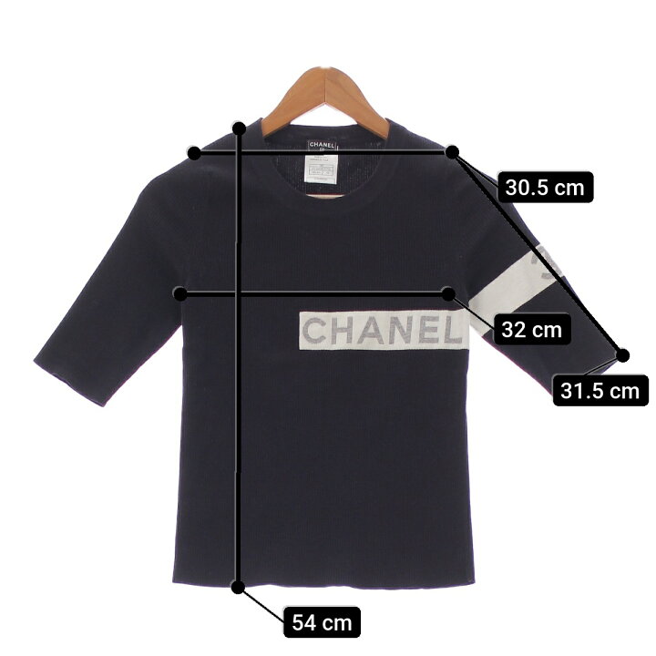 楽天市場】シャネル 08P ココマーク ロゴ コットン 半袖ニット  