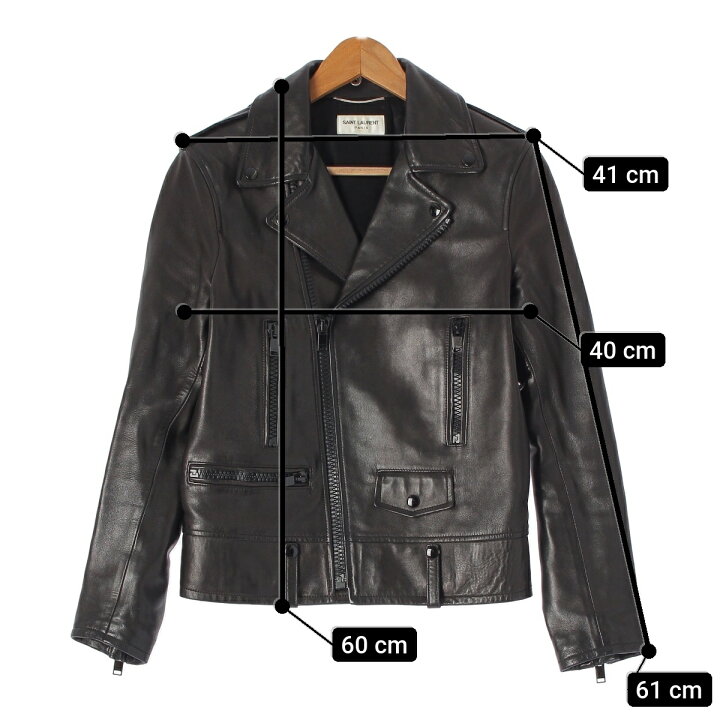 楽天市場】サンローラン 15AW エディ期 ラムスキン ジップアップ  