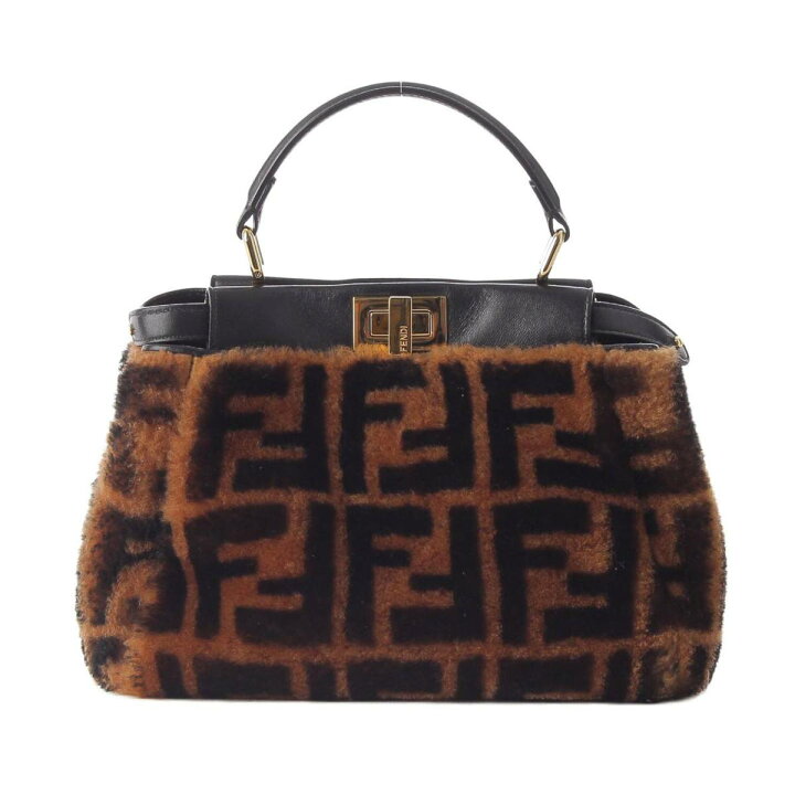 楽天市場】【フェンディ】Fendi ミニピーカブー ズッカ ファー レザー  