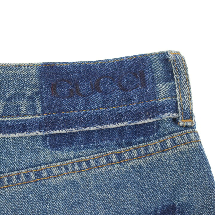 楽天市場】グッチ GUCCI パンツ 785760 ブルー 36【中古】【正規品保証 