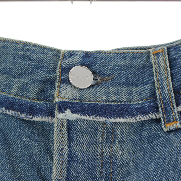 楽天市場】グッチ GUCCI パンツ 785760 ブルー 36【中古】【正規品保証 