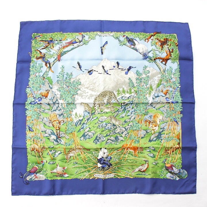 楽天市場】エルメス カレ90 SICHLIAN シチリアの動物 アニマル柄  