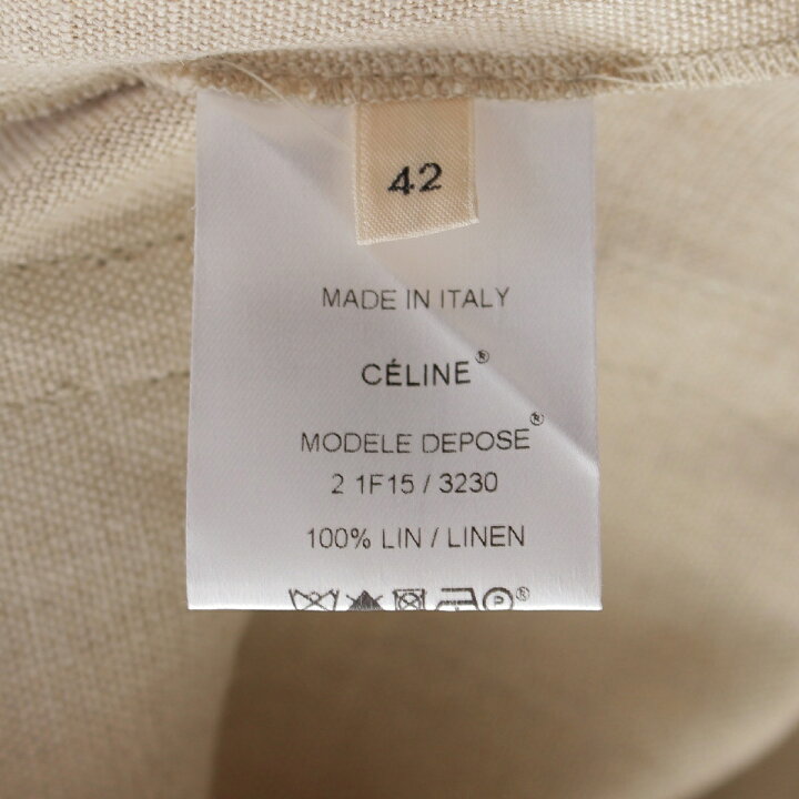 楽天市場】セリーヌ フィービー期 リネン スタッズ フレア ワイド  