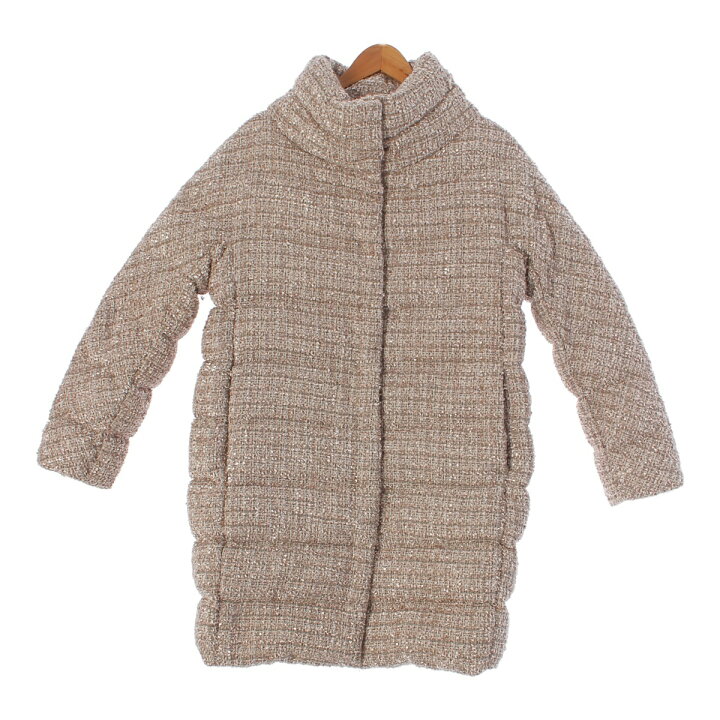 楽天市場】ヘルノ 20AW ツイード ロング ヴァージンウール ダウン 
