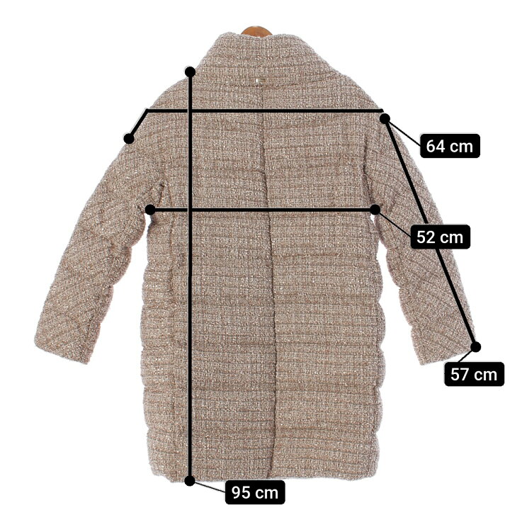 楽天市場】ヘルノ 20AW ツイード ロング ヴァージンウール ダウン 