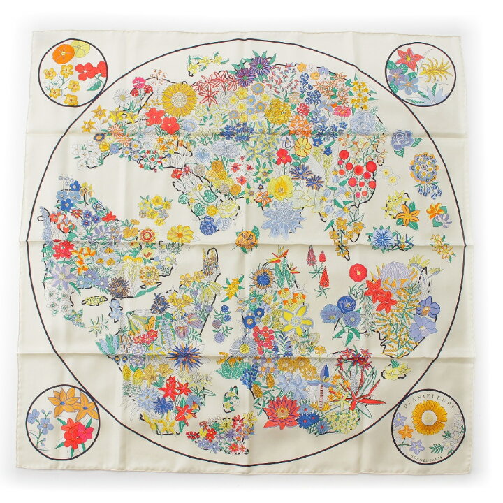 楽天市場】エルメス HERMES 24年 カレ90 シルク PLANIFLEURS  