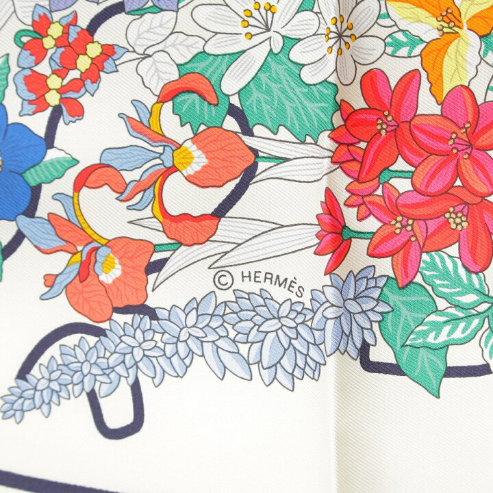 楽天市場】エルメス HERMES 24年 カレ90 シルク PLANIFLEURS  