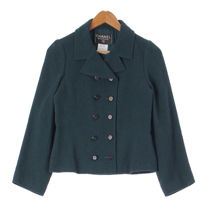 楽天市場】シャネル CHANEL 98A ウール ツイード ココマークボタン  