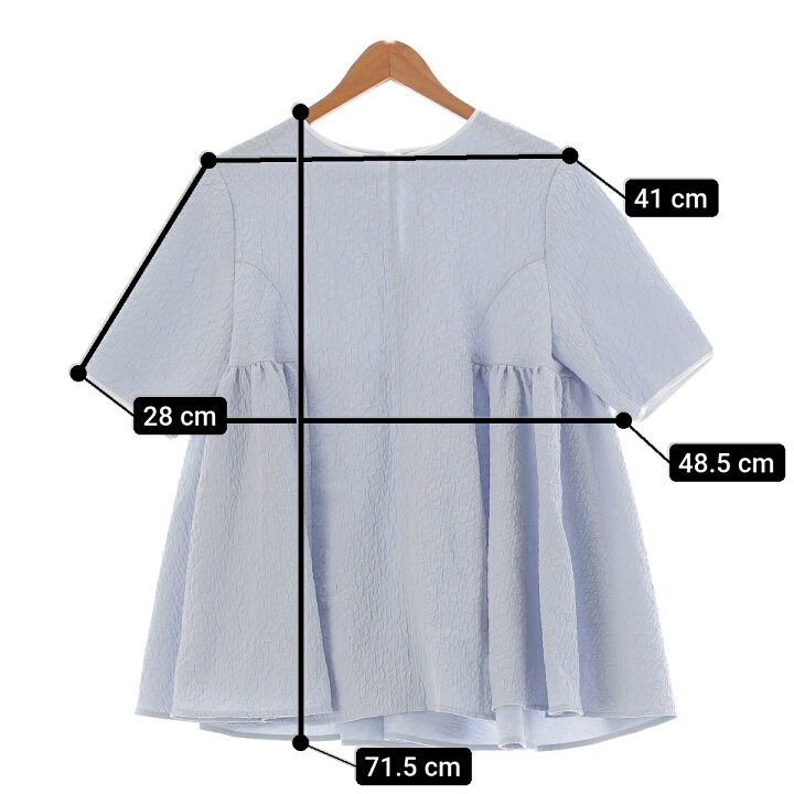 yori フクレサイドギャザーブラウス38 