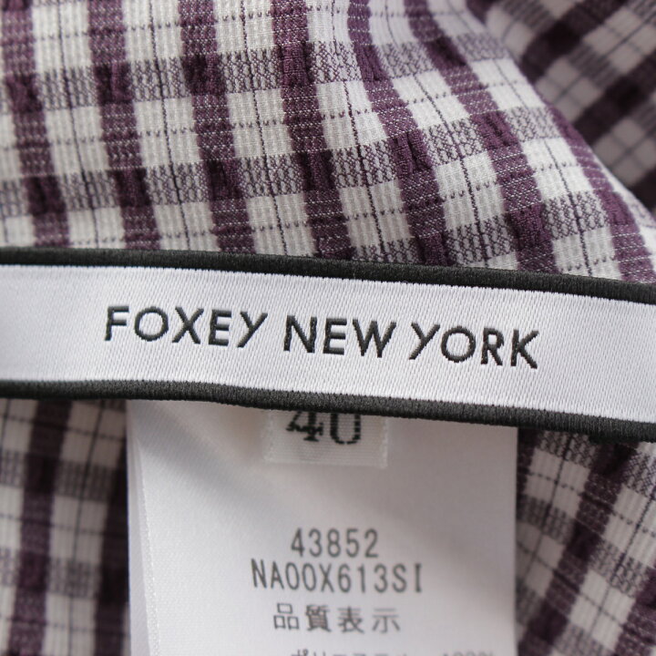 楽天市場】フォクシー FOXEY 23年 メリア ノースリーブ チェック柄  