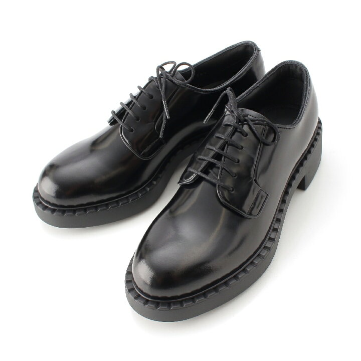 楽天市場】プラダ PRADA ブラッシュドレザー レースアップ プレーン 