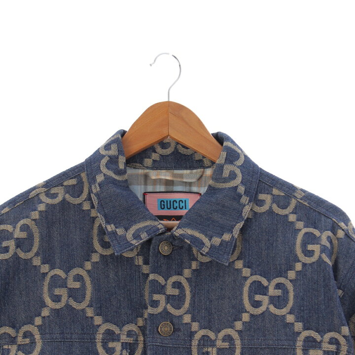 楽天市場】グッチ GUCCI コットンデニム GGジャガード 総柄 デニム  