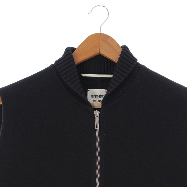 楽天市場】エルメス HERMES カシミヤ ジップアップ ロング ベスト  