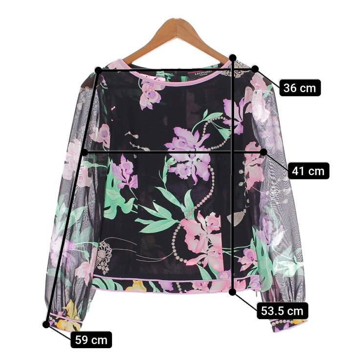 楽天市場】レオナール LEONARD アセテート 花柄 カンカン素材 長袖  