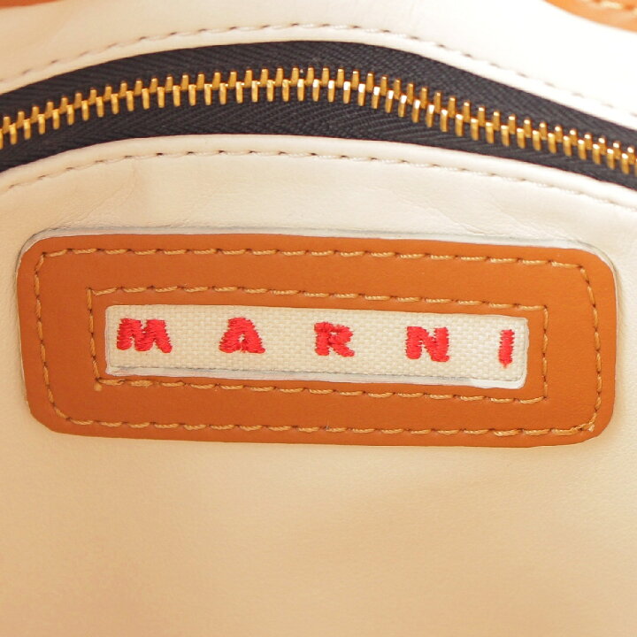 楽天市場】マルニ MARNI MARCEL KNOT FLAT スモール カーフレザー 