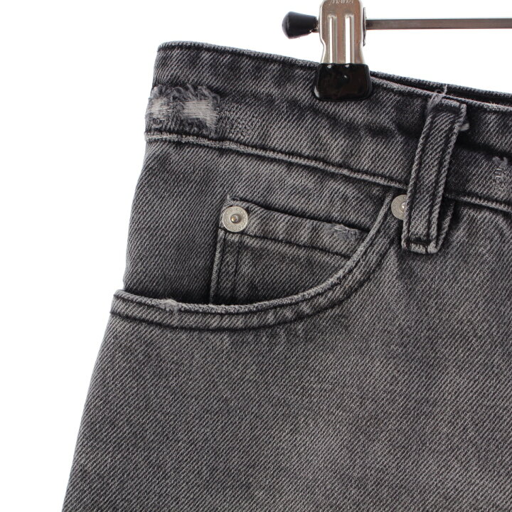 楽天市場】クレージュ courreges ダメージ加工 ワイド デニムパンツ  