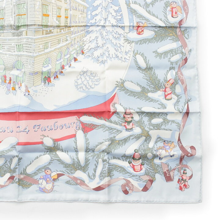 楽天市場】エルメス HERMES カレ90 シルク Noel au 24 Faubourg 