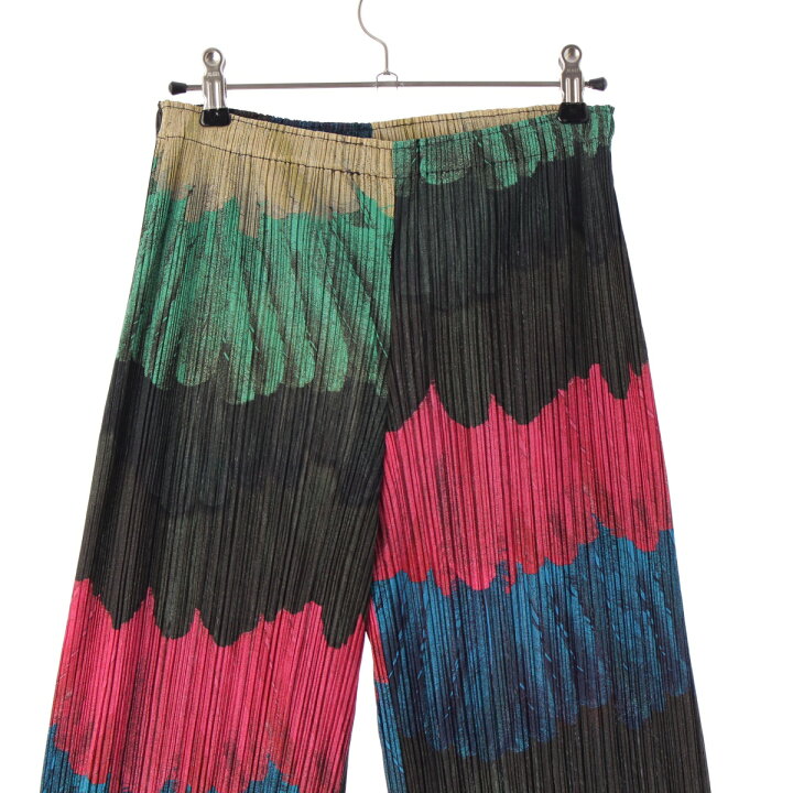 プリーツプリーズ イッセイミヤケ PLEATS PLEASE ISSEY 抽象柄 ワイド  
