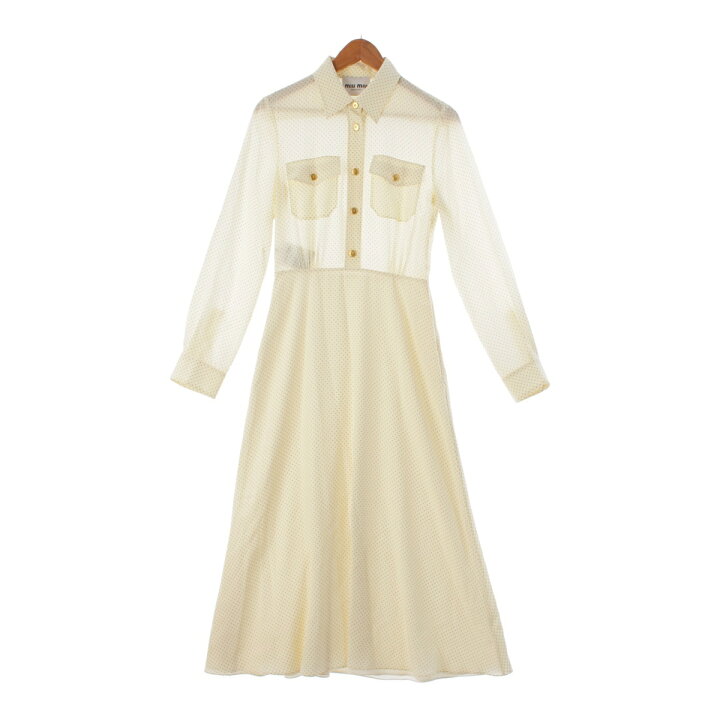楽天市場】ミュウミュウ MIUMIU 23SS シルク ドット クレープ デ シン  