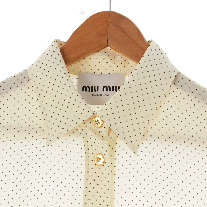 楽天市場】ミュウミュウ MIUMIU 23SS シルク ドット クレープ デ シン  