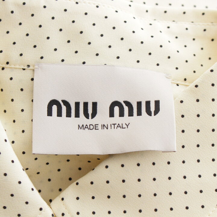 楽天市場】ミュウミュウ MIUMIU 23SS シルク ドット クレープ デ シン  