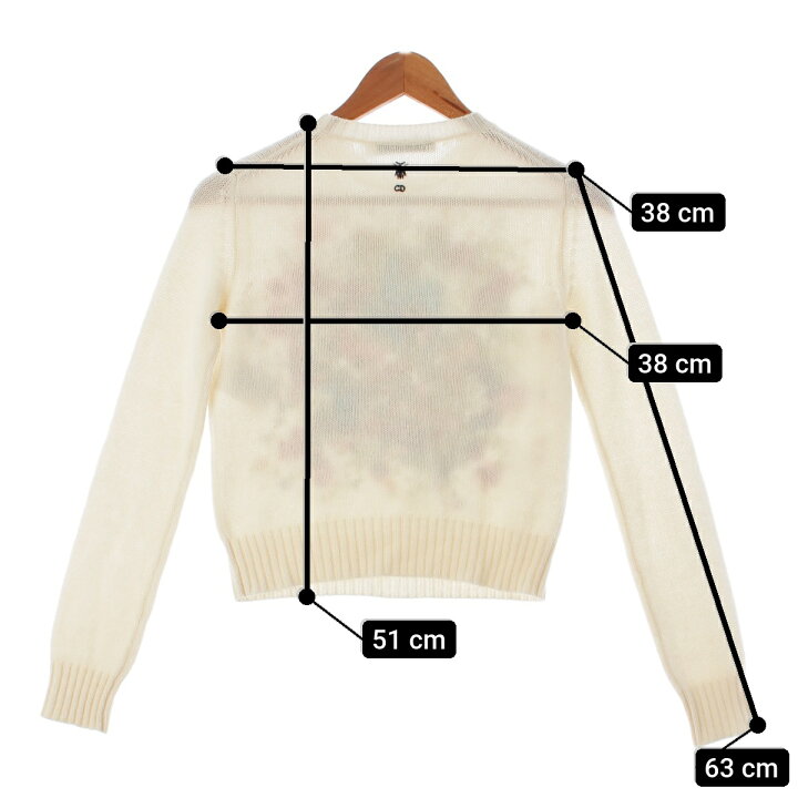 Christian Dior 長袖ニットセーター アイボリー38 