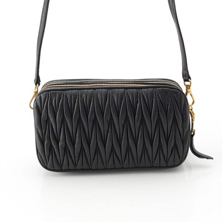 楽天市場】ミュウミュウ MIUMIU マテラッセ レザー ダブルジップ ミニ  