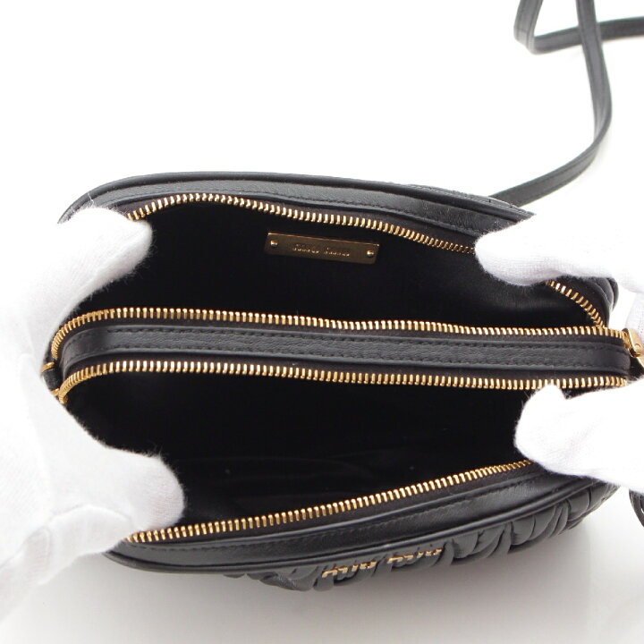 楽天市場】ミュウミュウ MIUMIU マテラッセ レザー ダブルジップ ミニ  