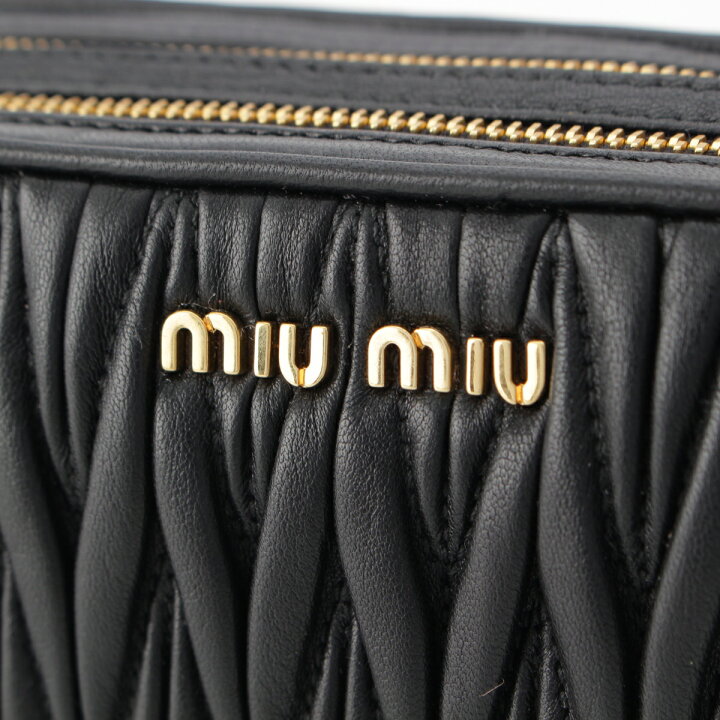 楽天市場】ミュウミュウ MIUMIU マテラッセ レザー ダブルジップ ミニ  
