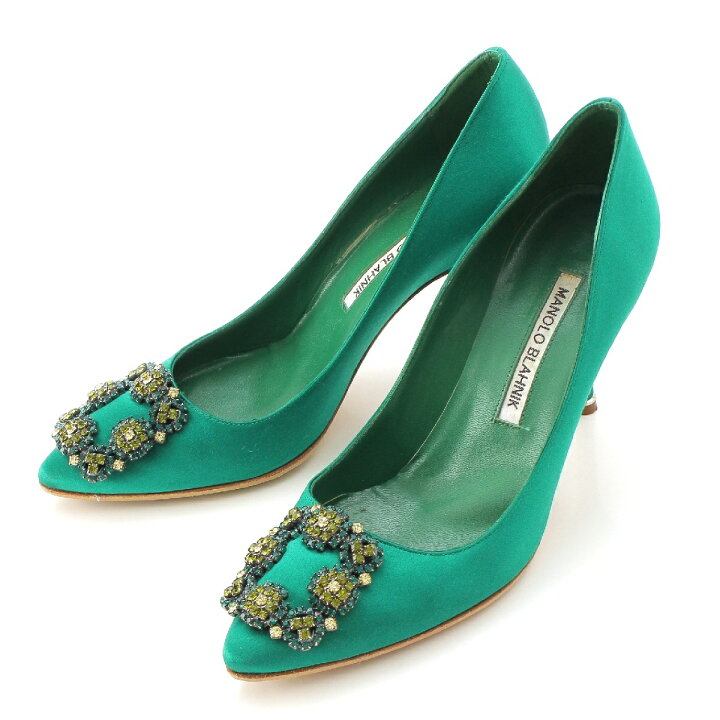 楽天市場】マノロブラニク MANOLO BLAHNIK ハンギシ ビジュー ヒール 