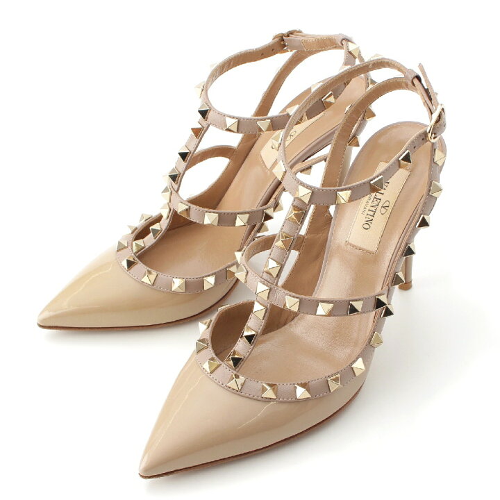 楽天市場】ヴァレンティノ VALENTINO パテントレザー ロックスタッズ  