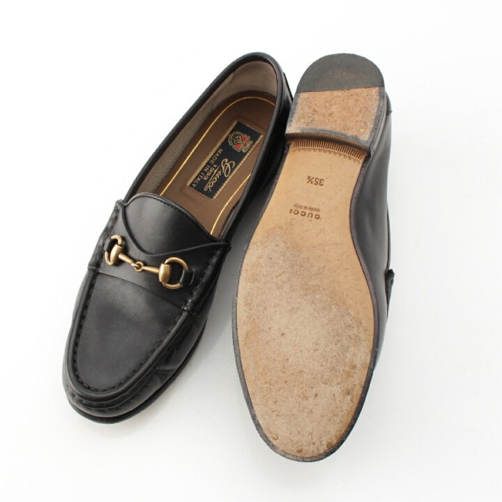 楽天市場】グッチ GUCCI 1953 レザー ホースビット フラットシューズ 