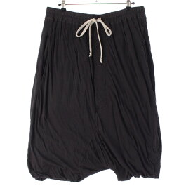 リックオウエンス ダークシャドウ Rick Owens DRKSHDW 19AW コットン ドローストリング サルエル ポッズ ショートパンツ DU19F6380-B ブラック S【中古】【正規品保証】