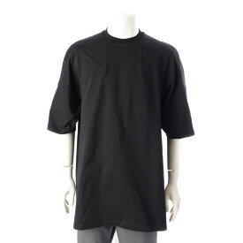 リックオウエンス Rick Owens 21SS CREWNECK SHORT SLEEVES コットン オーバーサイズ 変形 クルーネック 半袖Tシャツ カットソー トップス RU21S6275 ブラック M【中古】【正規品保証】