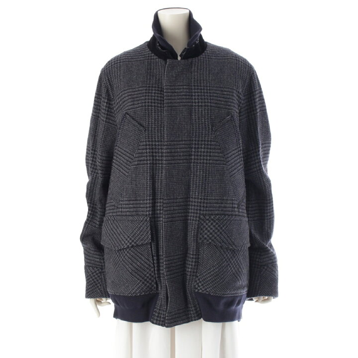 楽天市場】サカイ Sacai 18AW ウール ドッキング グレンチェック 