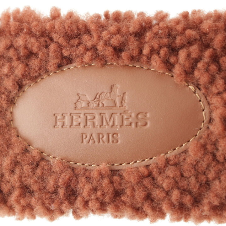 楽天市場】エルメス HERMES オラン ボア ムートン Hモチーフ フラット  