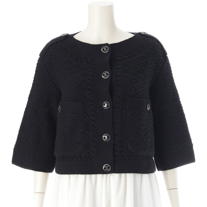 楽天市場】シャネル CHANEL 13年 カシミヤ ココマーク ボタン 