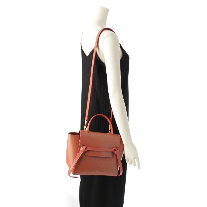 楽天市場】セリーヌ CELINE レザー ベルト 2way ハンドバッグ ブラウン 