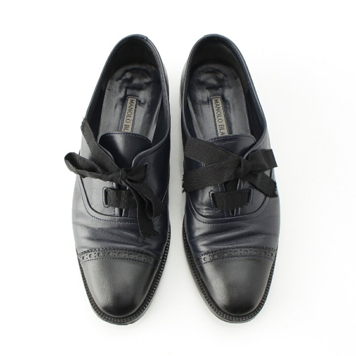 楽天市場】マノロブラニク MANOLO BLAHNIK レザー Andare リボン  