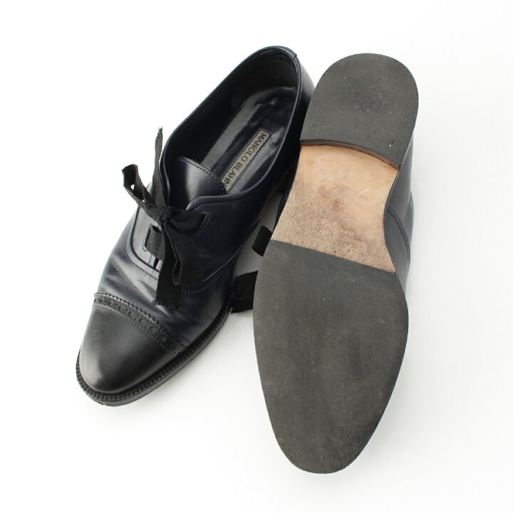 楽天市場】マノロブラニク MANOLO BLAHNIK レザー Andare リボン  
