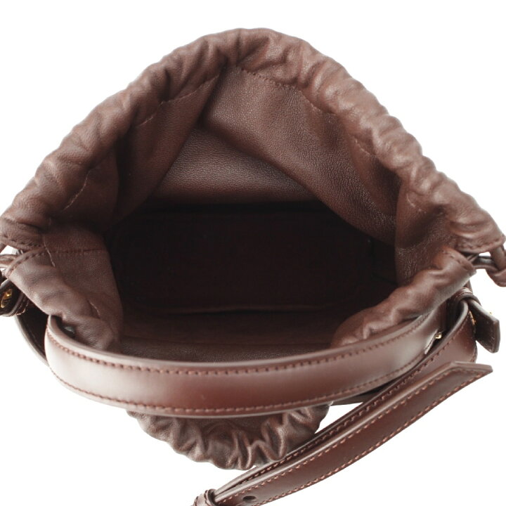 楽天市場】アミパリス AMI PARIS レザー ミニ 巾着 バケットバッグ 