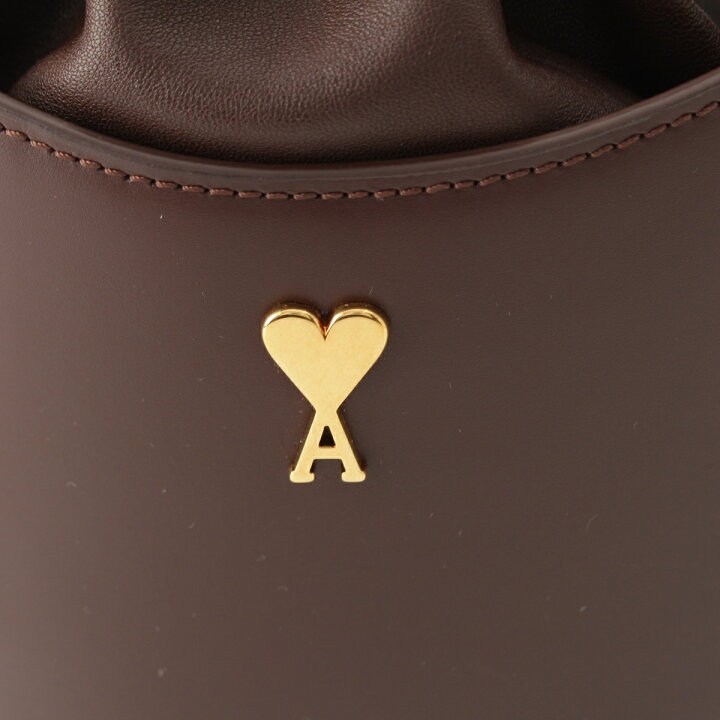 楽天市場】アミパリス AMI PARIS レザー ミニ 巾着 バケットバッグ 