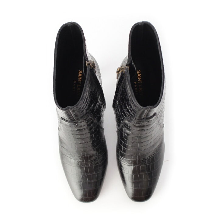 楽天市場】サンローラン SAINT LAURENT クロコ型押し サイドジップ 